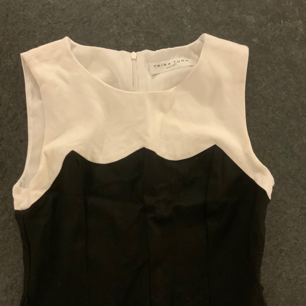 White and black dress